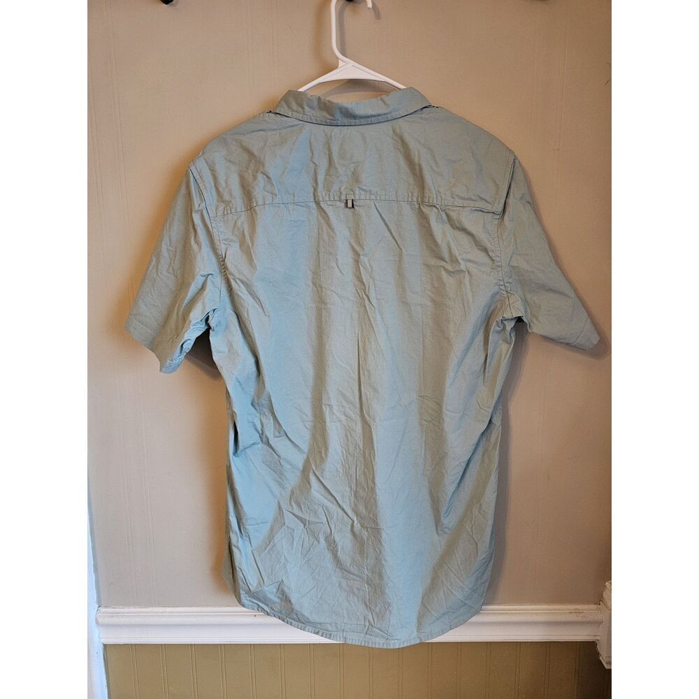 Oakley Regular Fit Polo Shirt Men's Size M Blue/green Striped - Picture 5 of 5